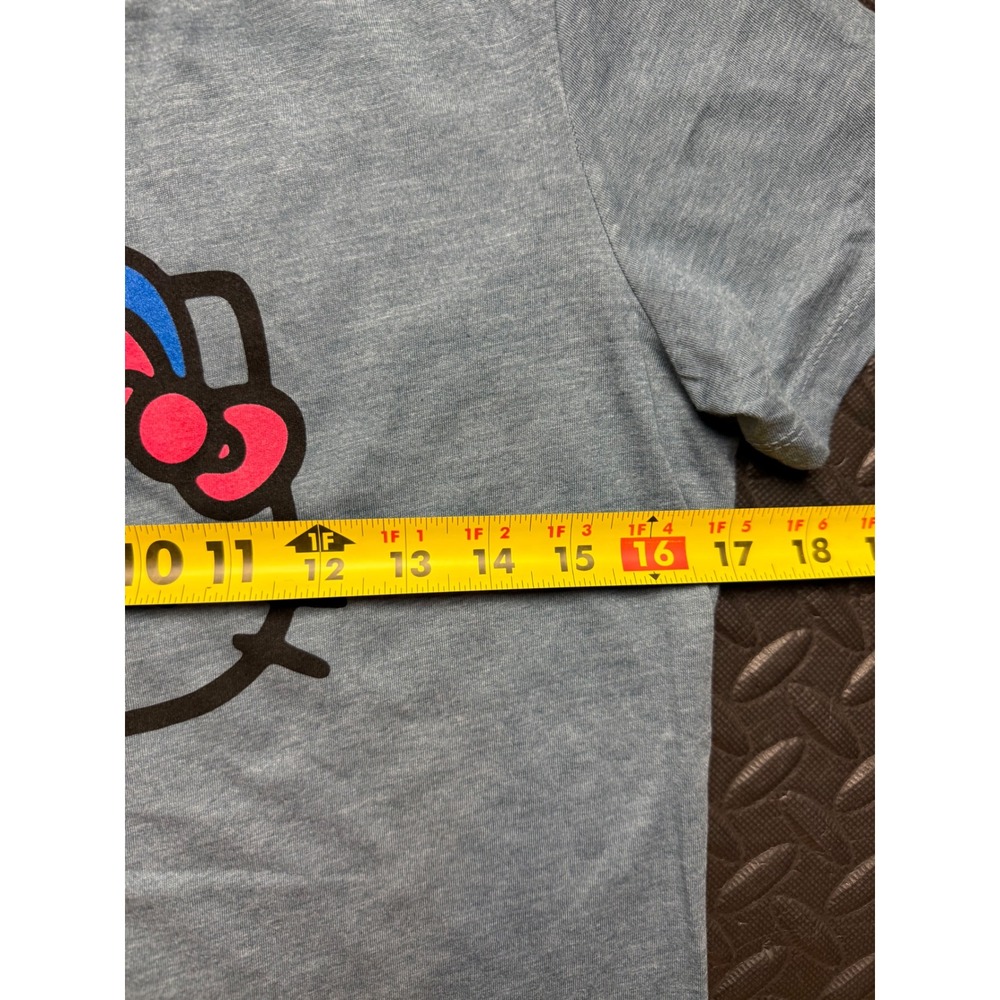 Hello Kitty LA Dodgers T-Shirt Gray Bella Canvas Sanrio MLB Baseball Tee XL - Picture 5 of 7